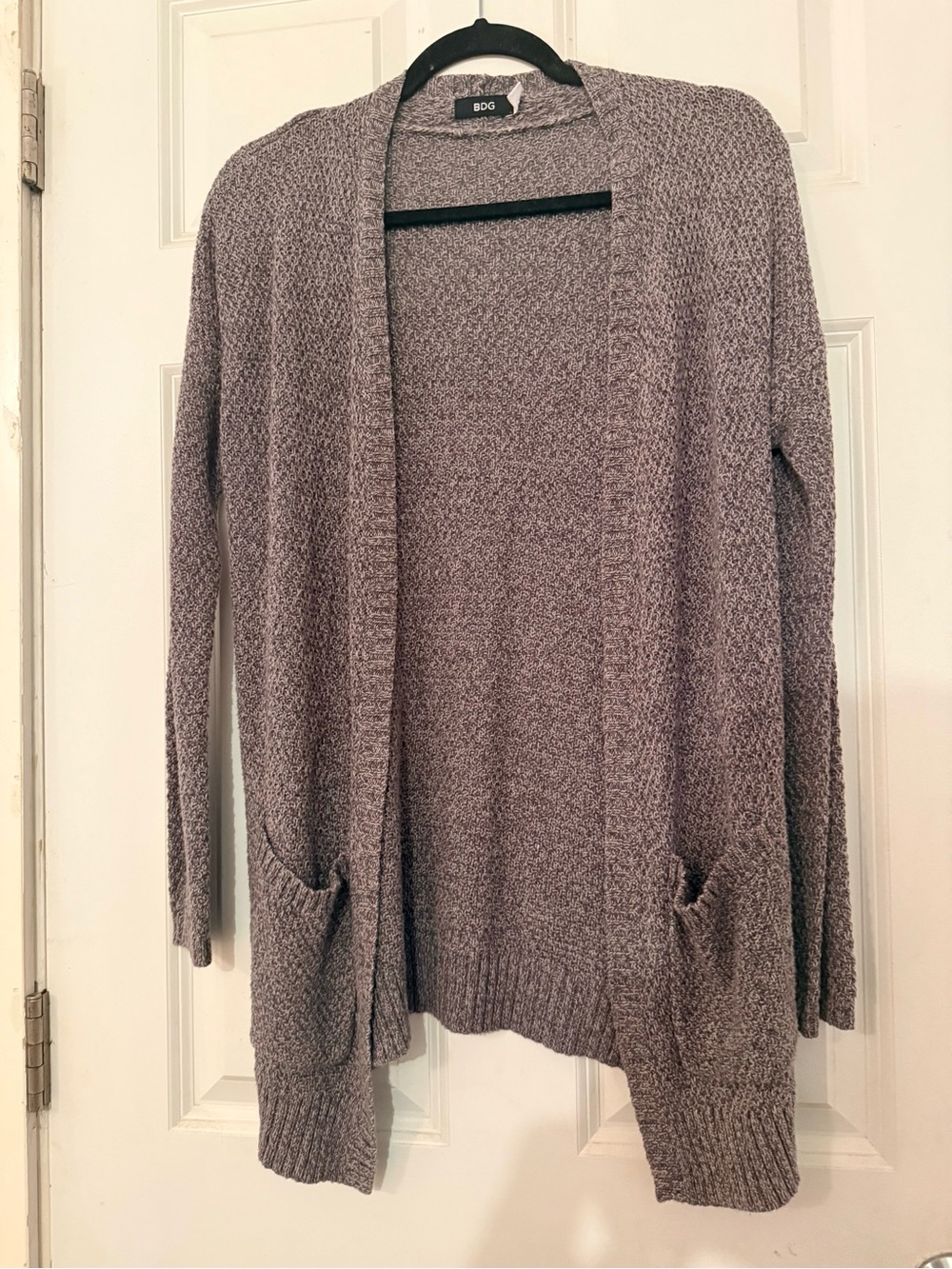 BDG Open-Front Cardigan in Dusty Mauve